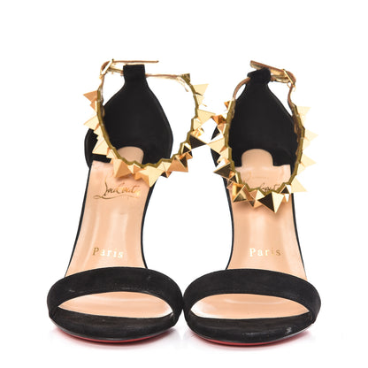 Christian Louboutin Veau Velours Planetava Spike Sandals 36 Black 2 of 13