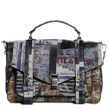 Proenza Schouler Leather PS1 Medium Gotham Print Satchel 1 of 10