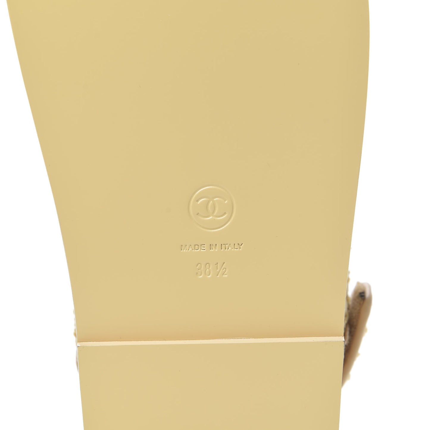 Braided Fabric Velcro Dad Sandals 38.5 Beige