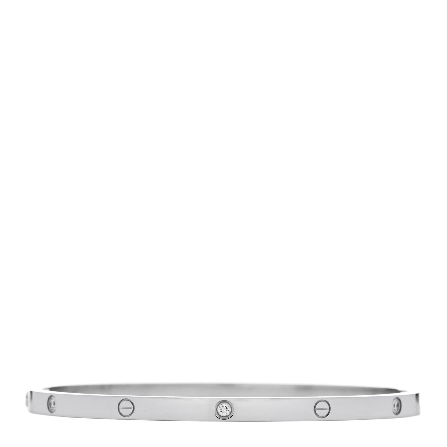 18K White Gold 6 Diamond Small LOVE Bracelet 18