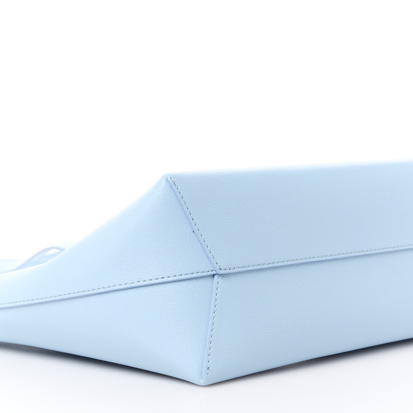 Saffiano Small Zip Tote Light Blue