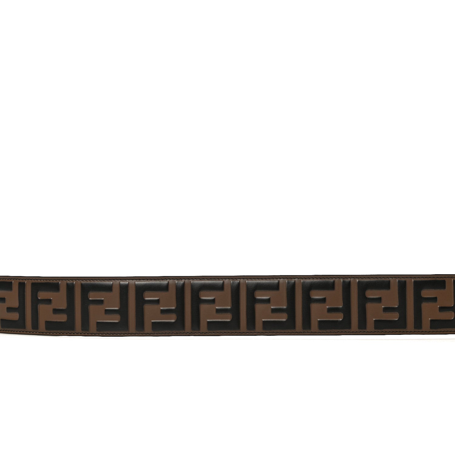 Fendi Vitello Century Bi-Color FF 1974 Embossed Strap You Maya Black 5 of 7