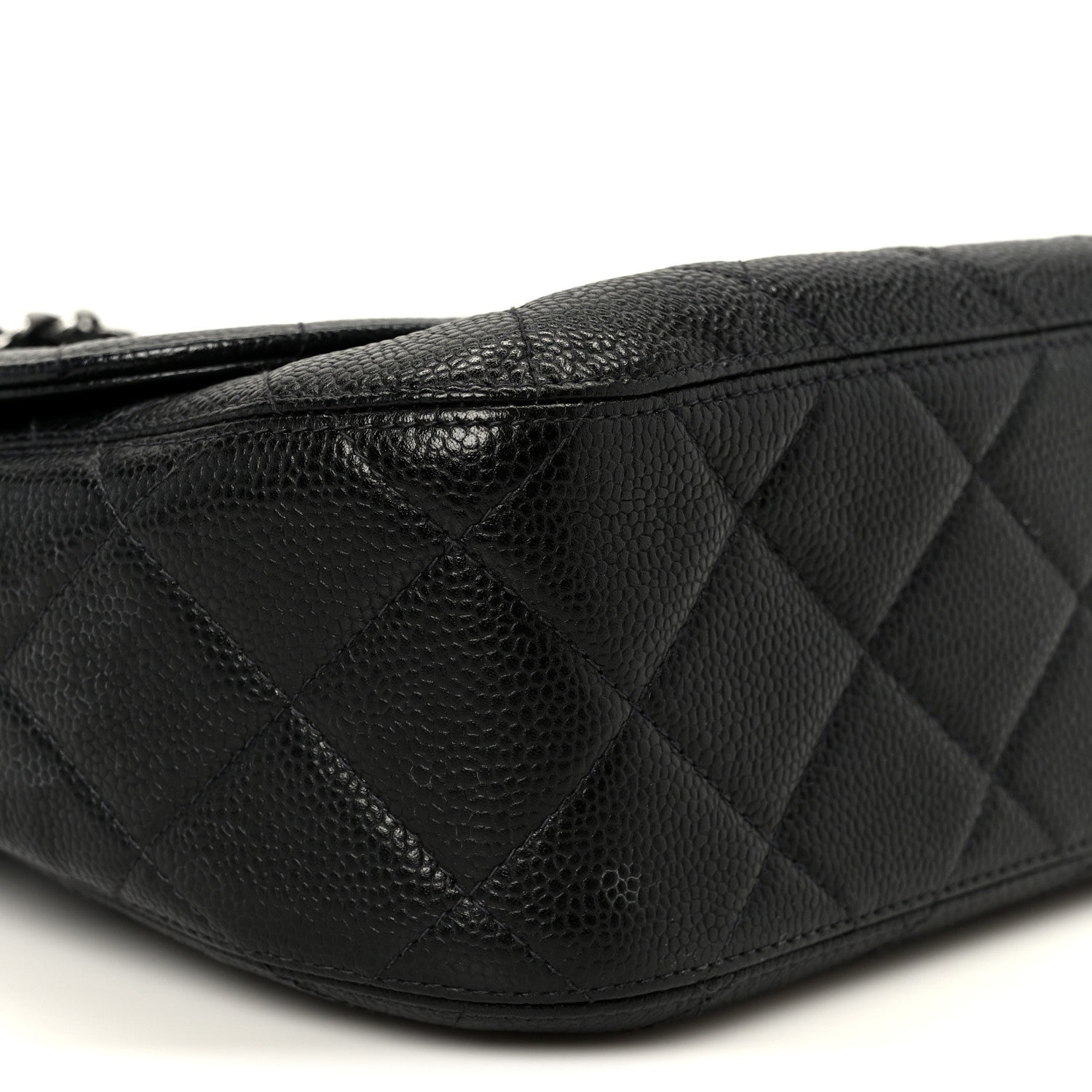 Chanel Caviar Quilted Jumbo Single Flap Black 11 of 12