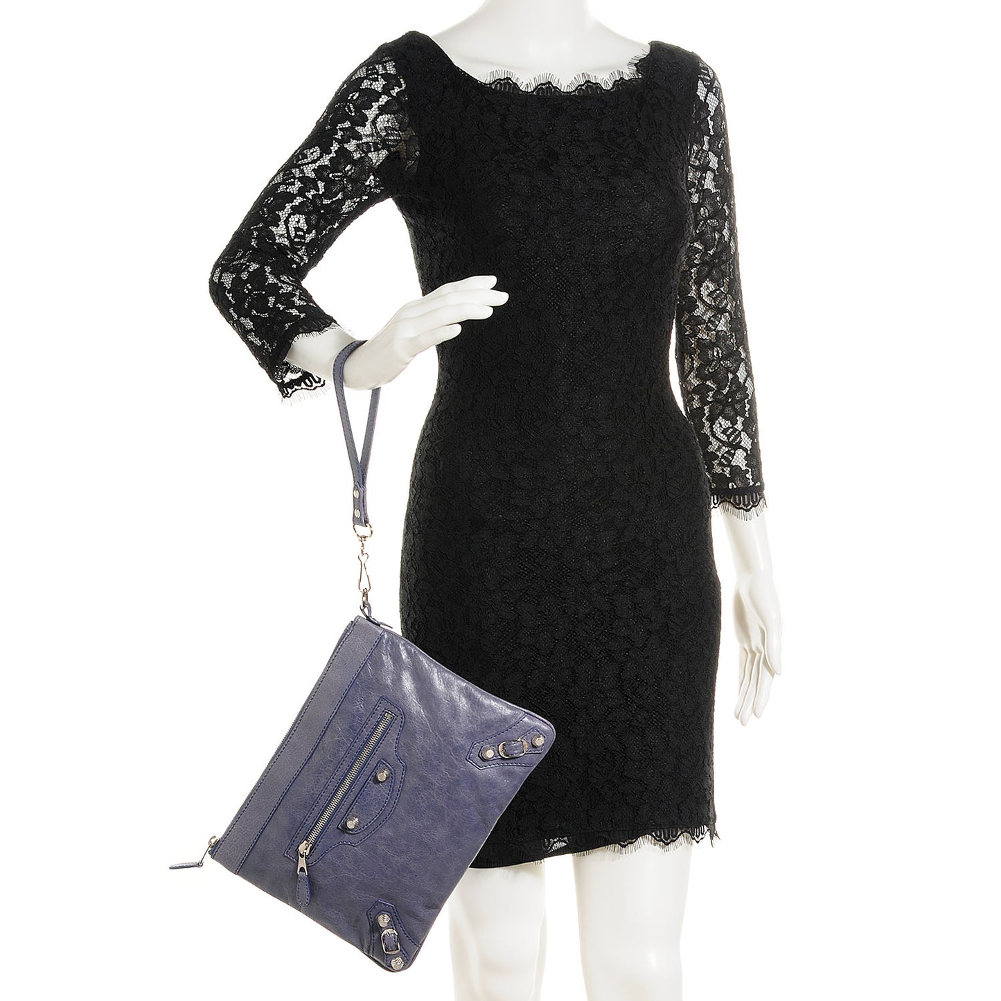 Agneau Giant Silver Hardware 12 Flat Handle Clutch Jacynthe