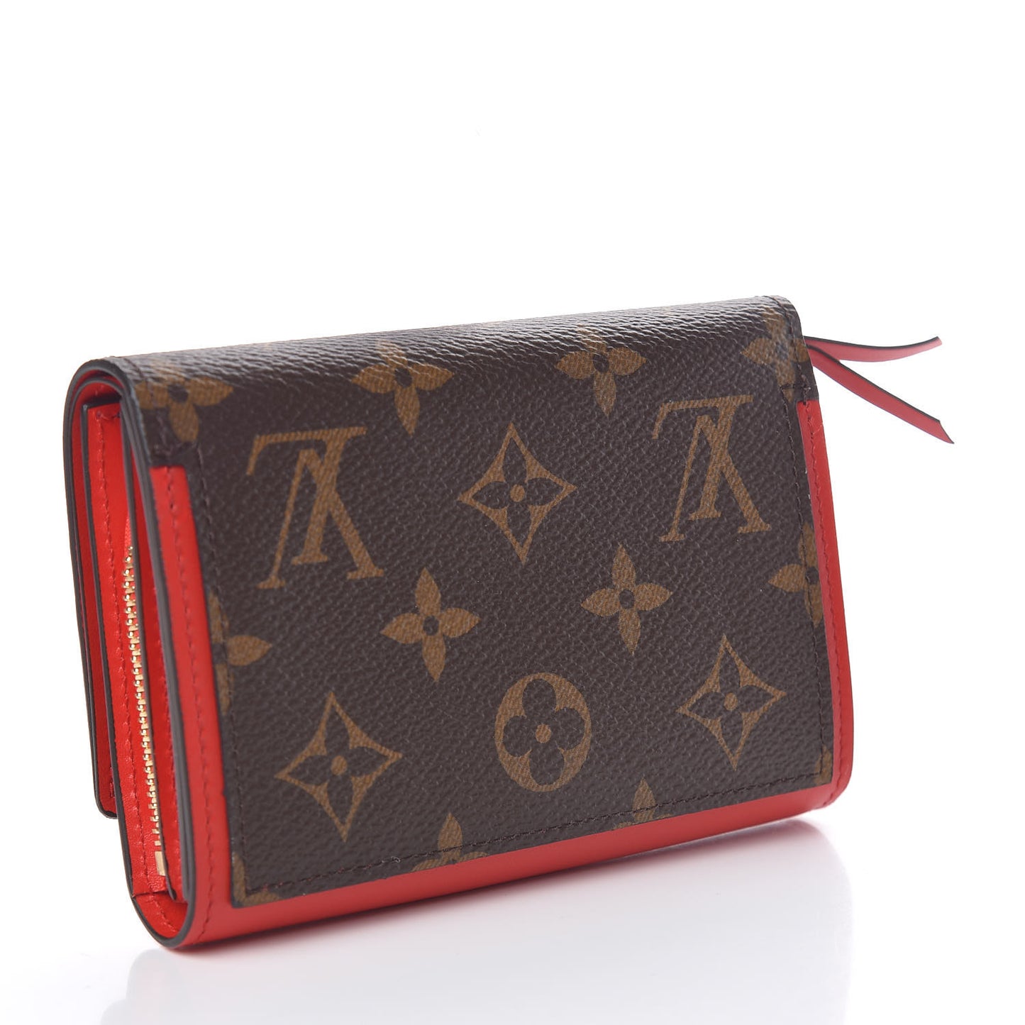 Monogram Flore Compact Wallet Coquelicot