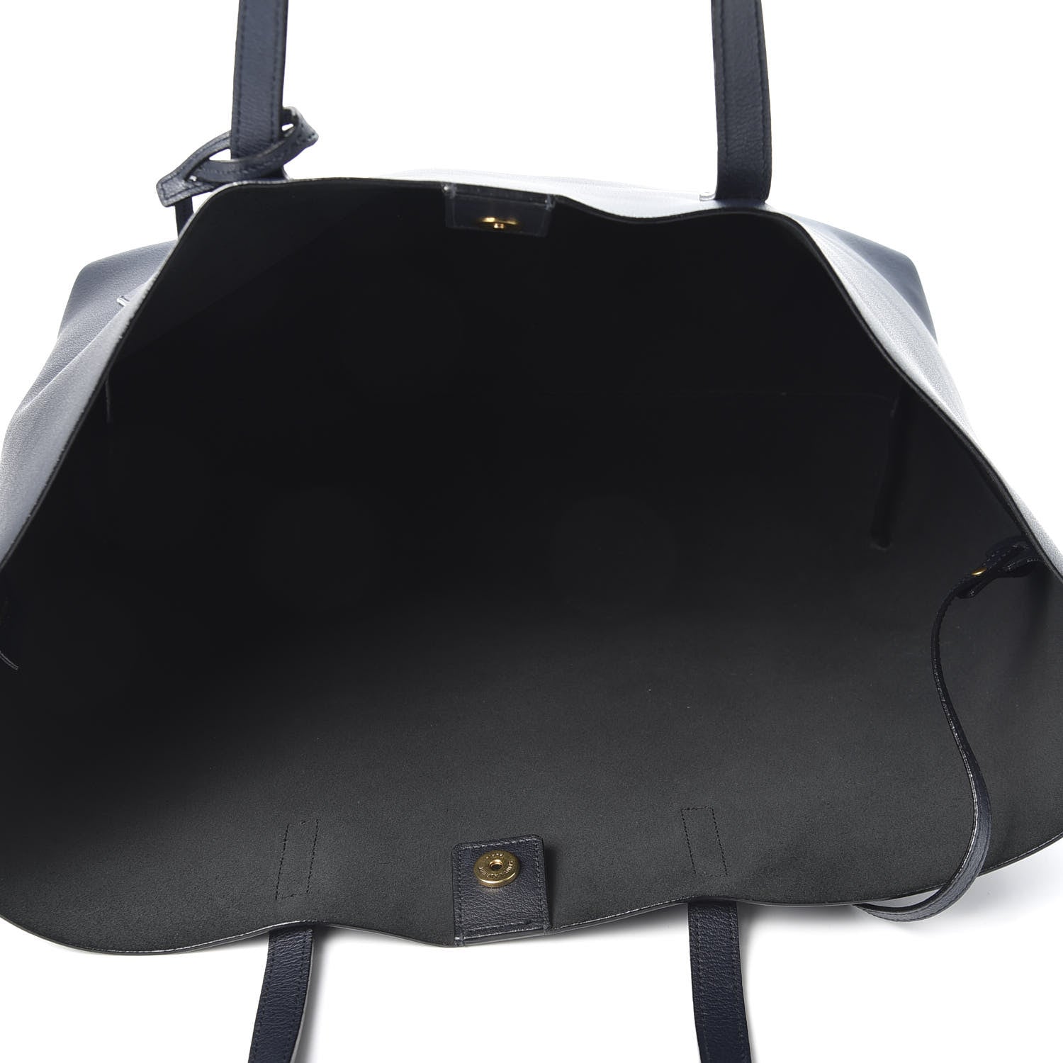 Saint Laurent Calfskin Large Shopping Tote Deep Marine 4 of 9