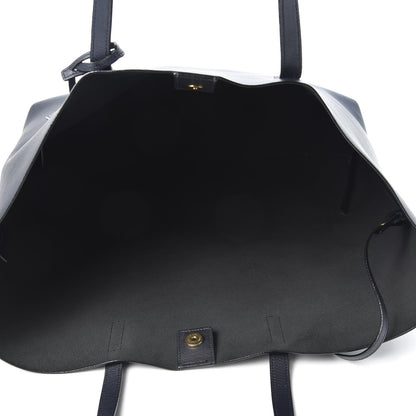 Saint Laurent Calfskin Large Shopping Tote Deep Marine 4 of 9