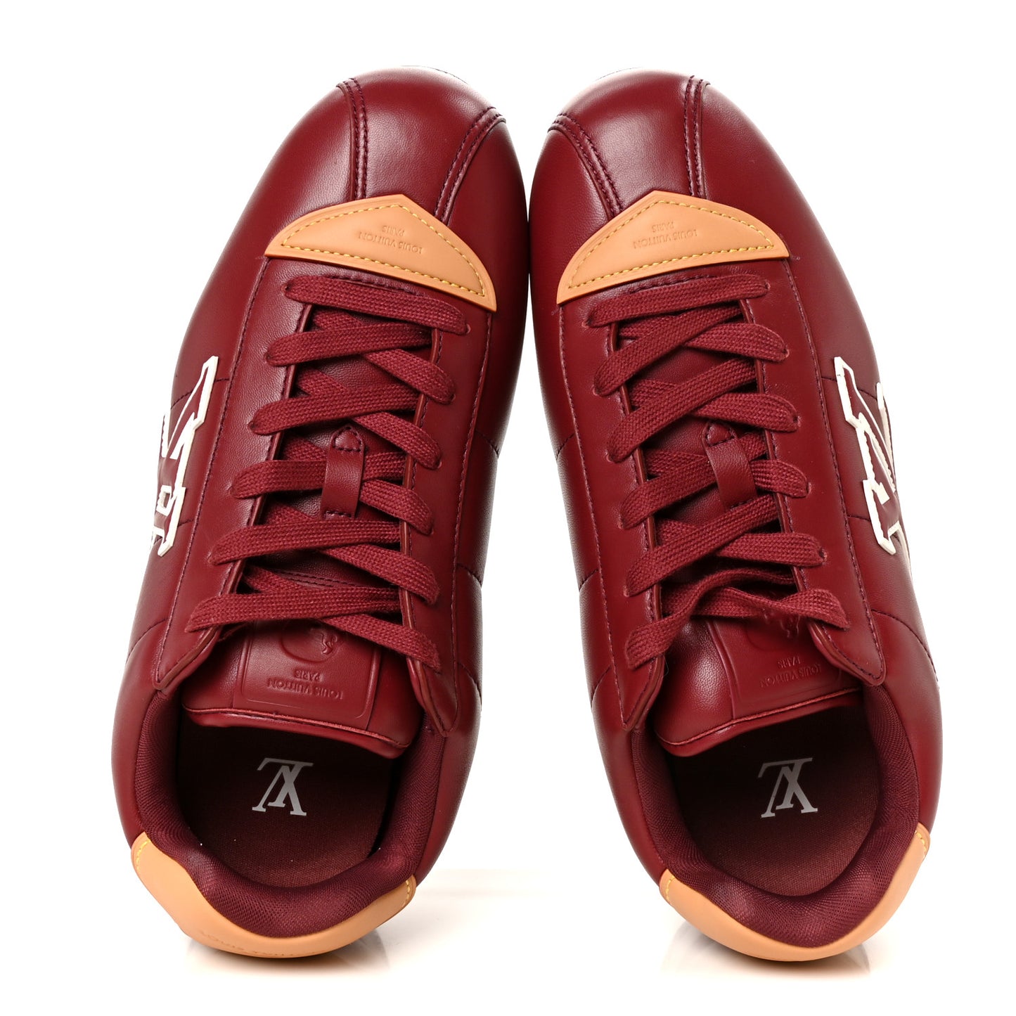 Lambskin Vachetta Mens LV Buttersoft Sneakers 10 Bordeaux