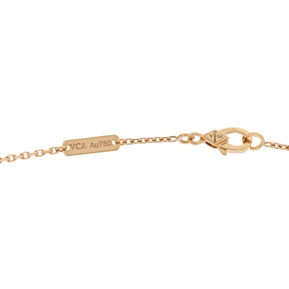 Van Cleef & Arpels 18K Yellow Gold Mother of Pearl Vintage Alhambra Pendant Necklace 4 of 5