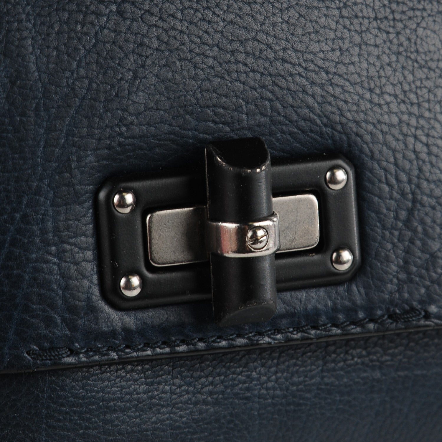 Lanvin Natural Calfskin Medium Happy Navy 7 of 8