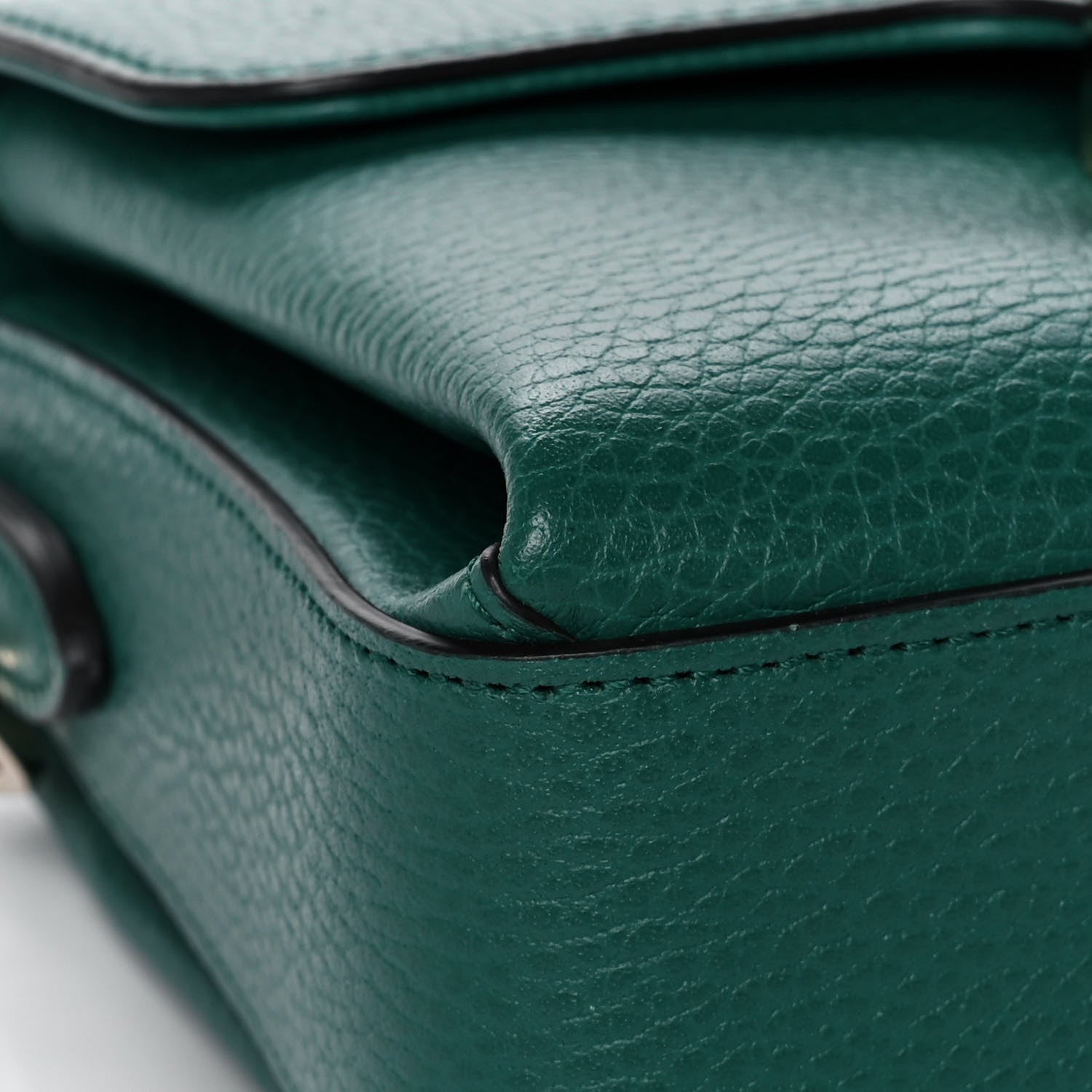 Gucci Dollar Calfskin Interlocking G Crossbody Bag Emerald 9 of 12