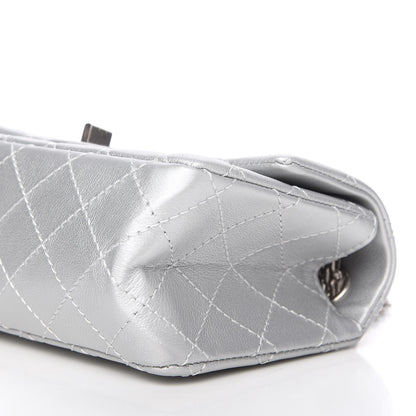 Chanel Metallic Grained Calfskin Quilted 2.55 Reissue Mini Flap Silver 9 of 11
