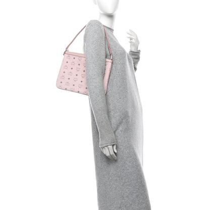 MCM Visetos Liz Shopper Tote Pouch Powder Pink 2 of 9