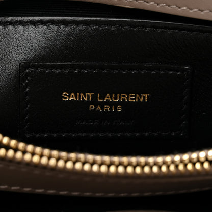Saint Laurent Calfskin Y Quilted Monogram Small Loulou Chain Satchel Greyish Brown 6 of 11