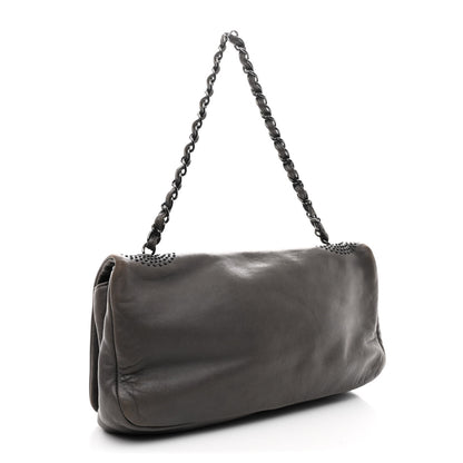 Chanel Lambskin Studded CC East West Flap Grey 3 of 11