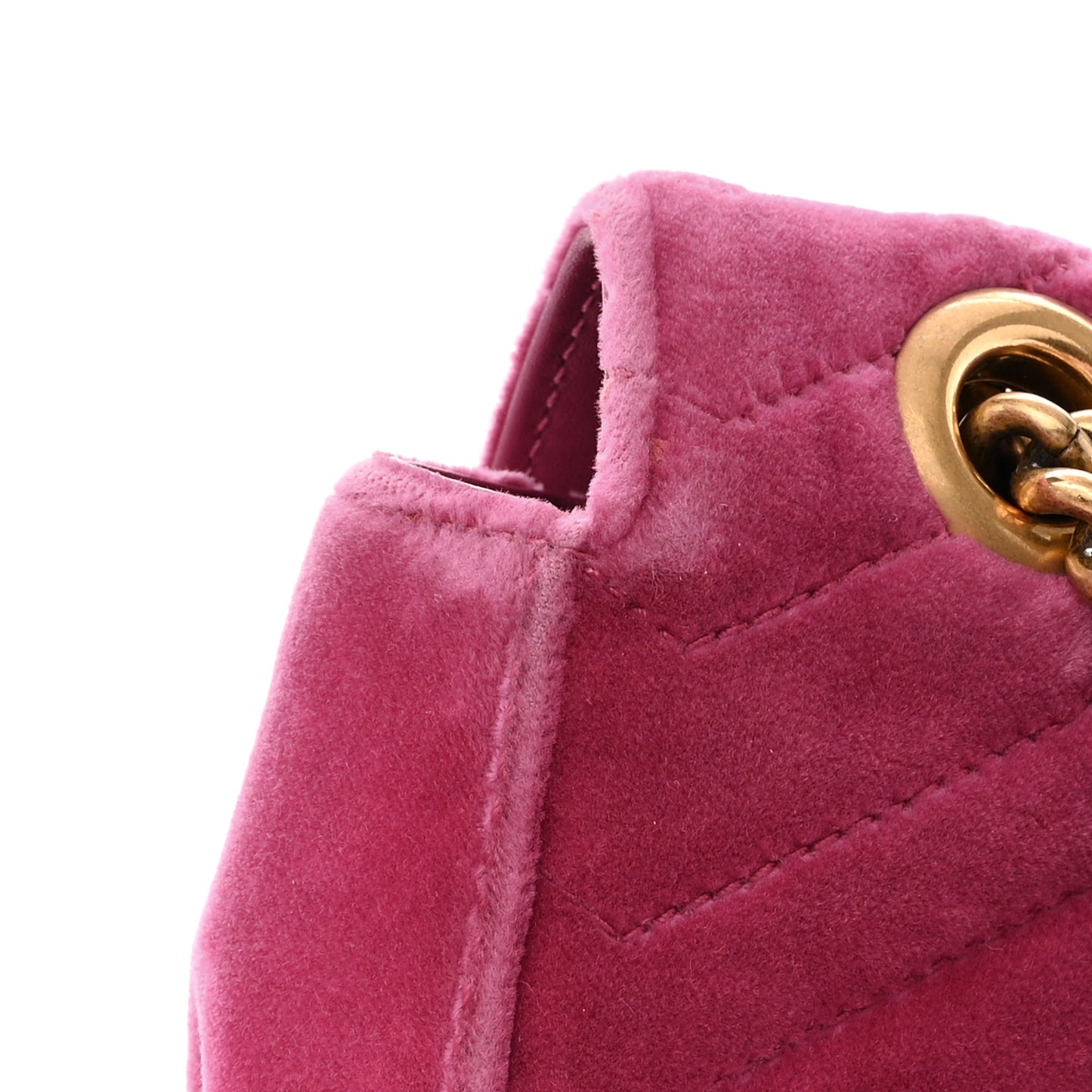 Velvet Matelasse Small GG Marmont Shoulder Bag Light Raspberry Rose
