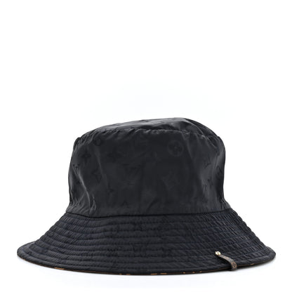 Louis Vuitton Nylon Monogram Reversible Bob Bucket Hat S Brown Black 3 of 12