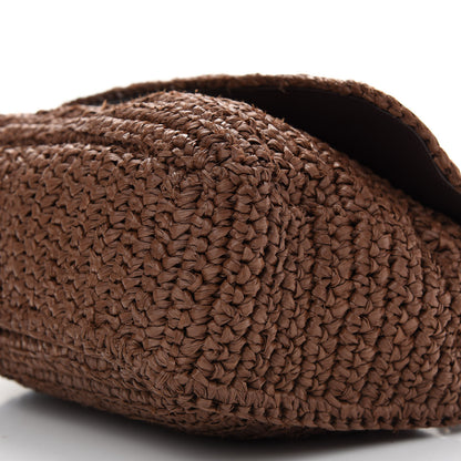 Saint Laurent Raffia Calfskin Monogram Medium Niki Chain Satchel New Nut 10 of 10