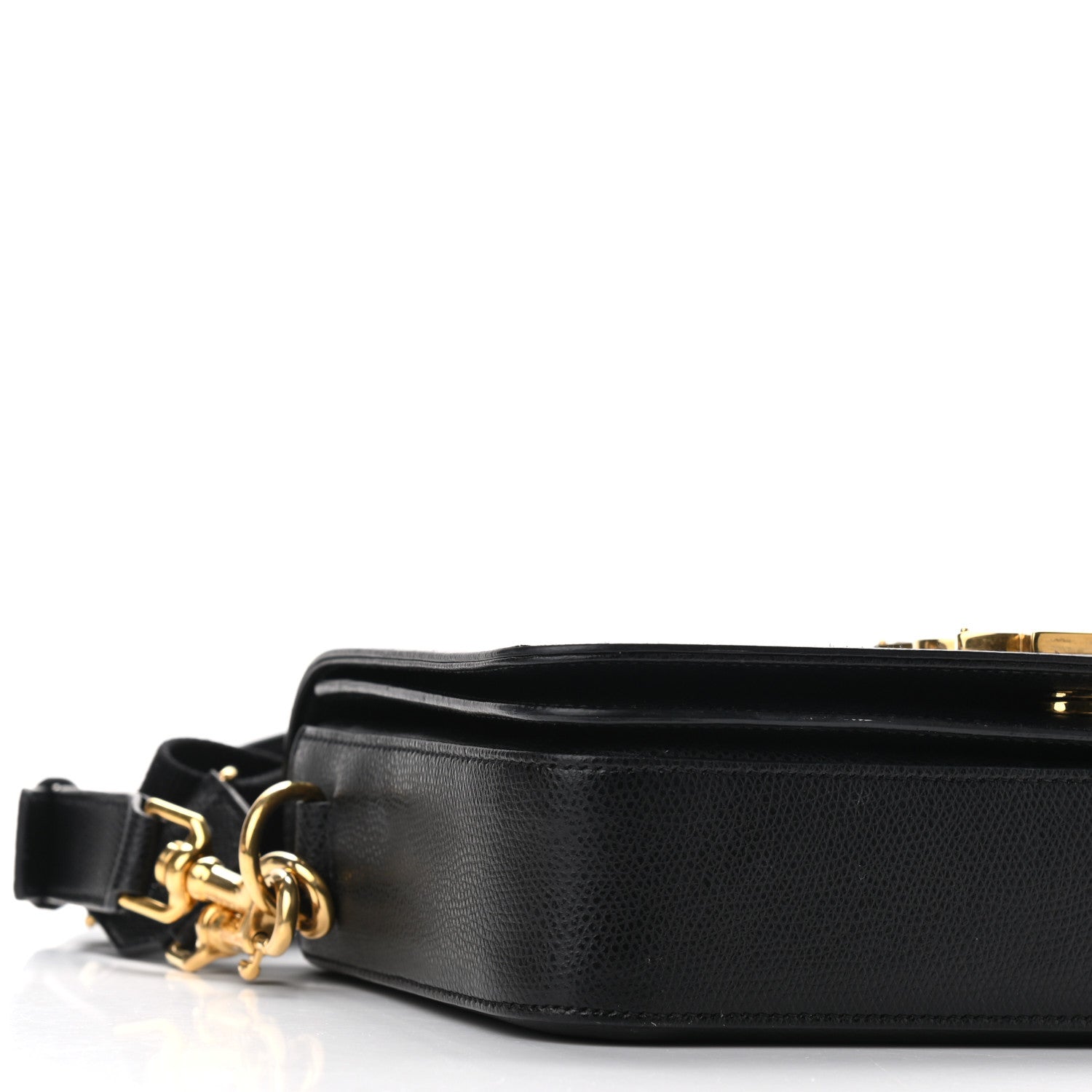 Saint Laurent Textured Calfskin Medium Classic Monogram Universite Bag Black 8 of 12