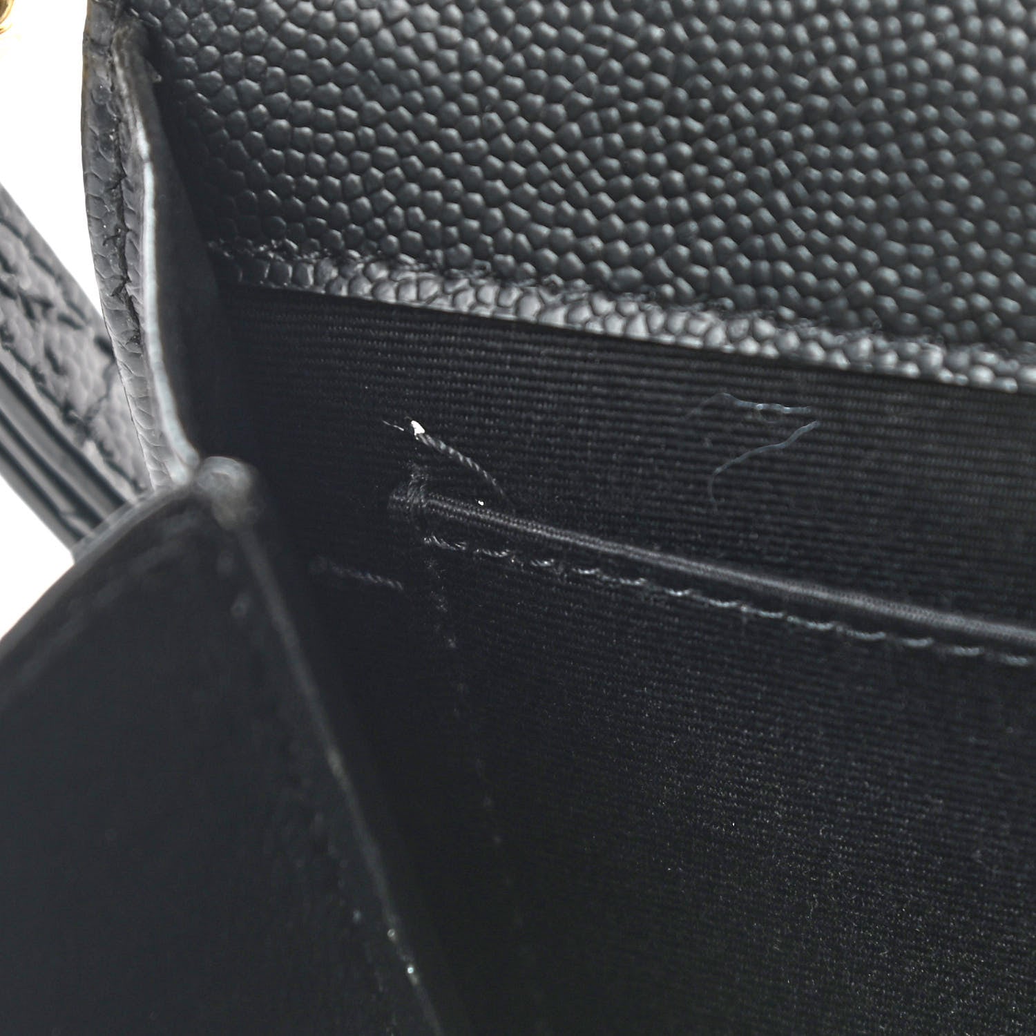 Saint Laurent Grain De Poudre Textured Mixed Matelasse Triquilt Monogram Clutch Black 10 of 11