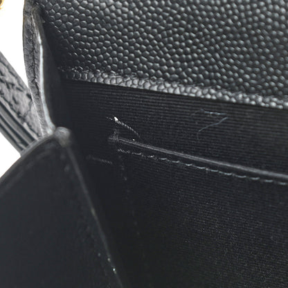 Saint Laurent Grain De Poudre Textured Mixed Matelasse Triquilt Monogram Clutch Black 10 of 11