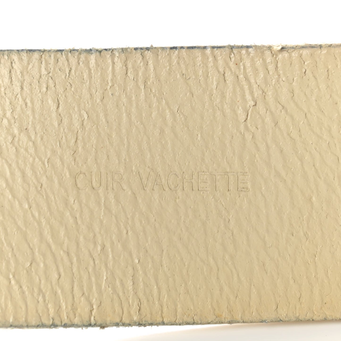 Calfskin Enamel CC Logo Belt Light Beige