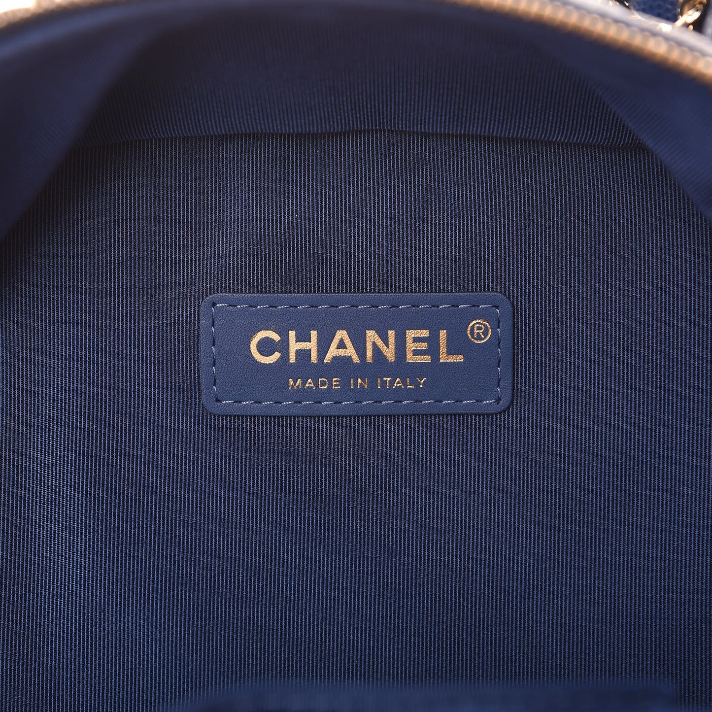 Caviar Quilted Large CC Day Backpack Blue