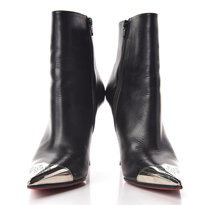 Christian Louboutin Calfskin Calamijane Booty 100 Ankle Boots 40.5 Black 5 of 12