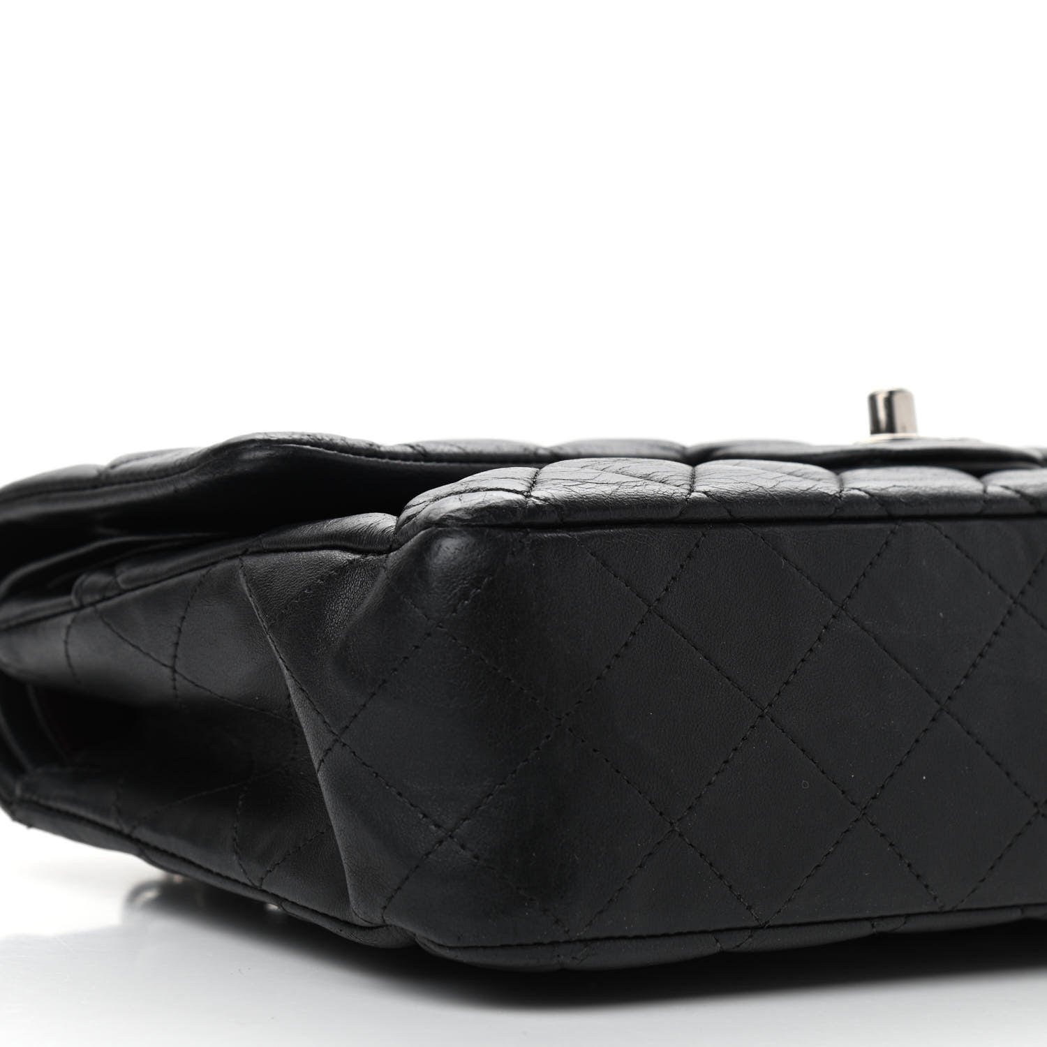 Chanel Lambskin Quilted Medium Double Flap Black 10 of 11