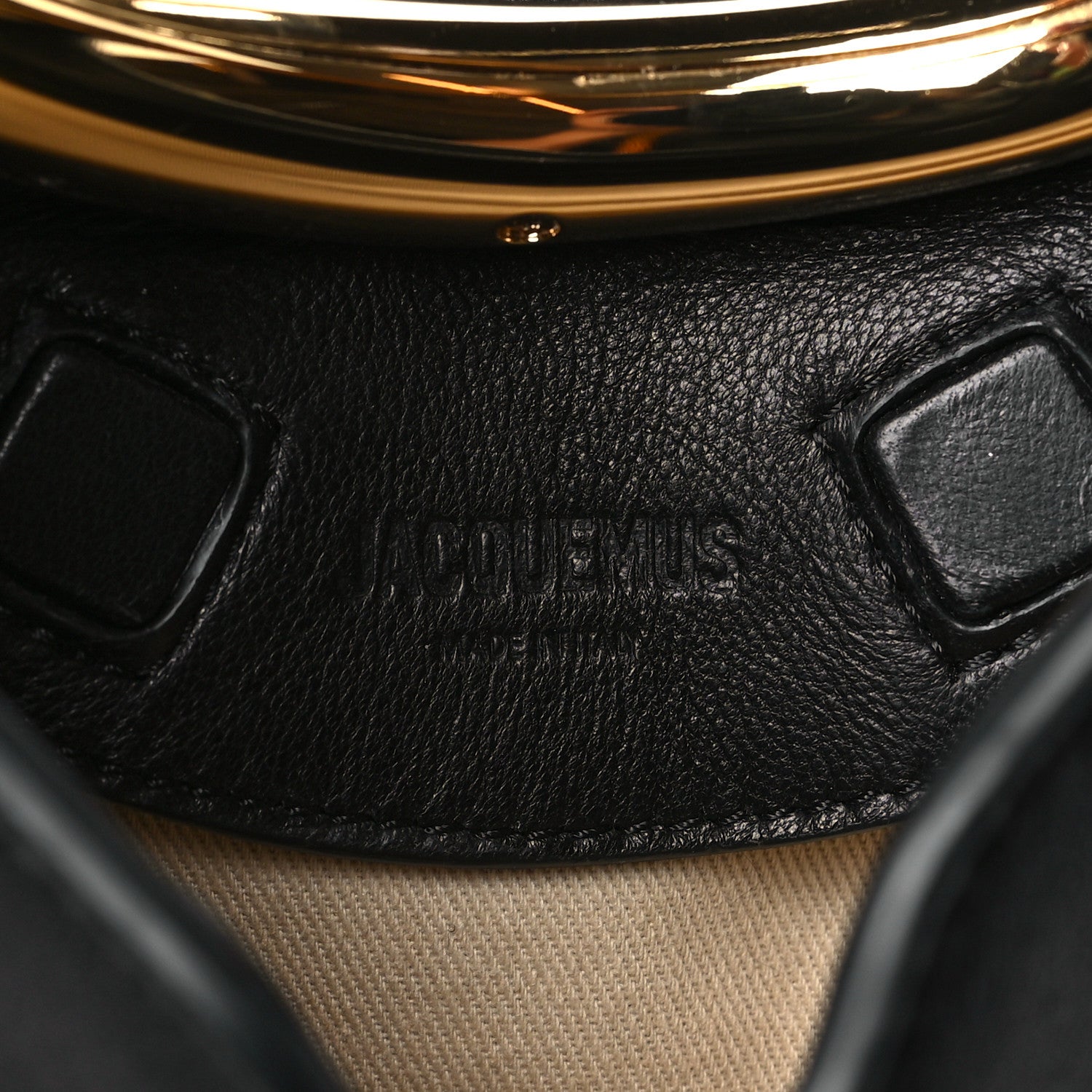 Jacquemus Lambskin Le Calino Ring Top Handle Bag Black 5 of 8
