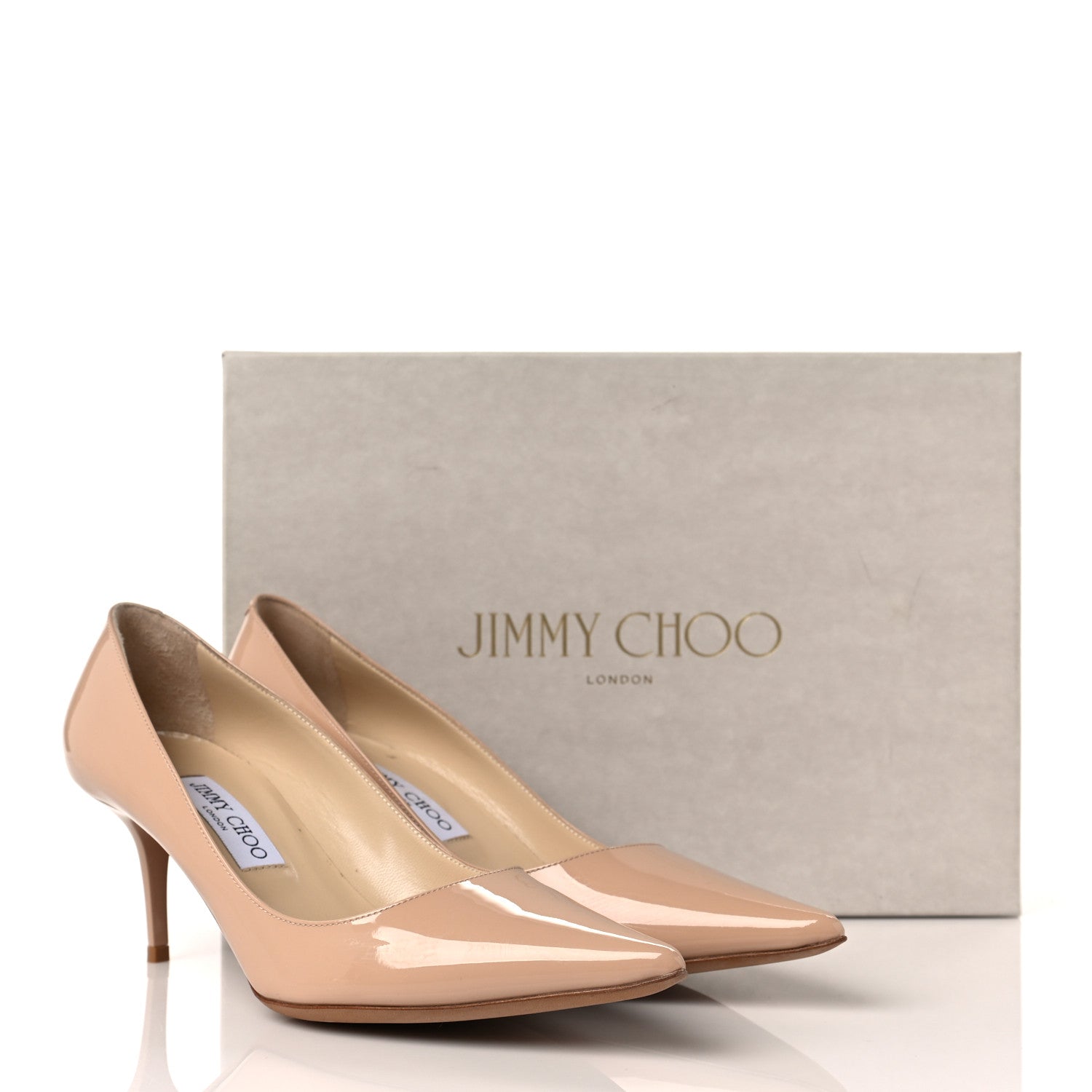 Jimmy Choo Patent Romy 60 Pumps 40 Nude 8 of 8