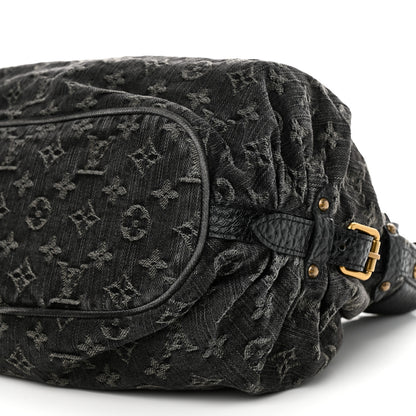 Louis Vuitton LOUIS VUITTON Denim Mahina XS Black 10 of 10