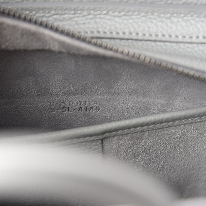 Celine Drummed Calfskin Nano Luggage Mineral 9 of 10