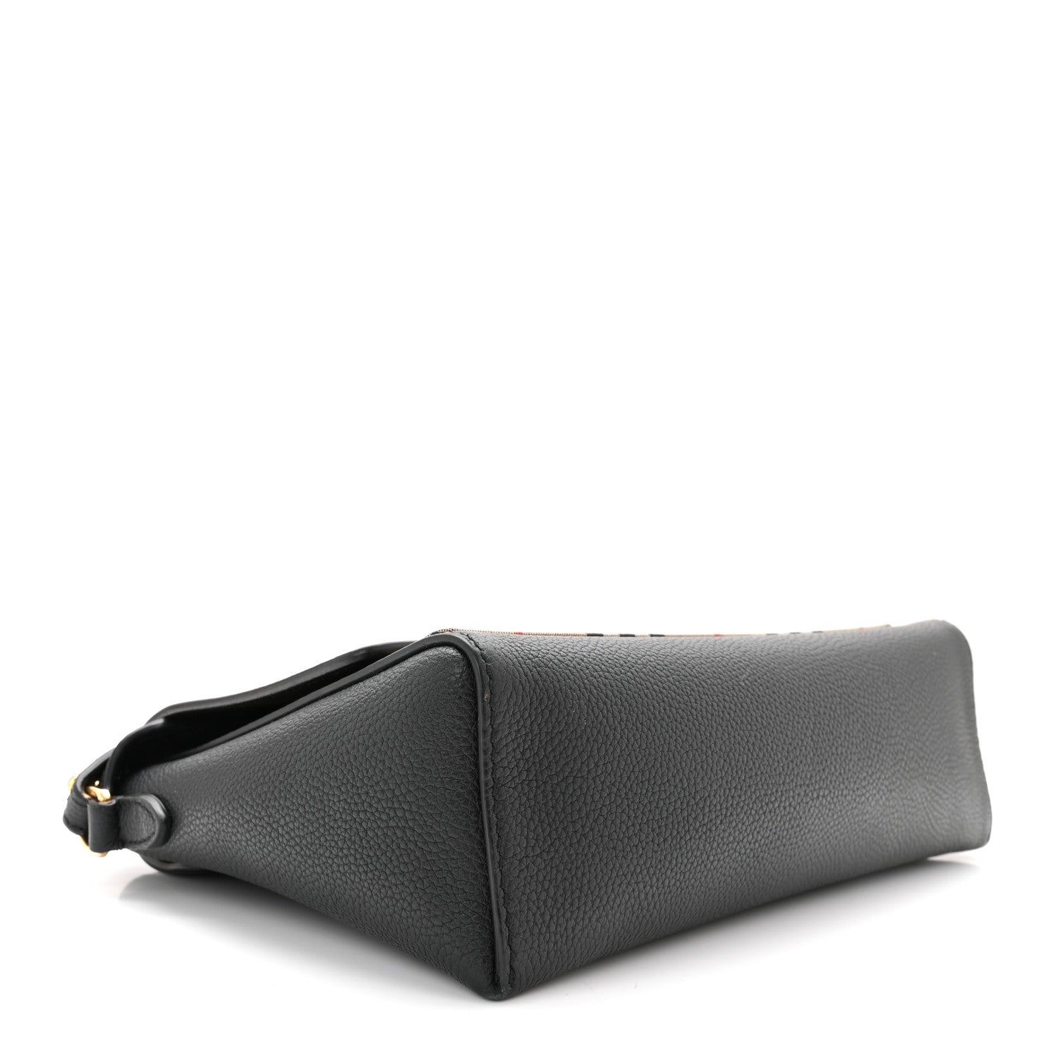 Burberry Grainy Calfskin Vintage Check Note Crossbody Bag Black 4 of 10