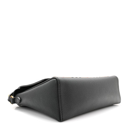 Burberry Grainy Calfskin Vintage Check Note Crossbody Bag Black 4 of 10
