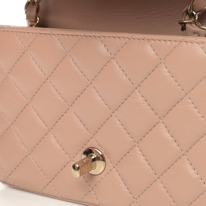 Chanel Lambskin Quilted Mini Square Flap Beige 5 of 5