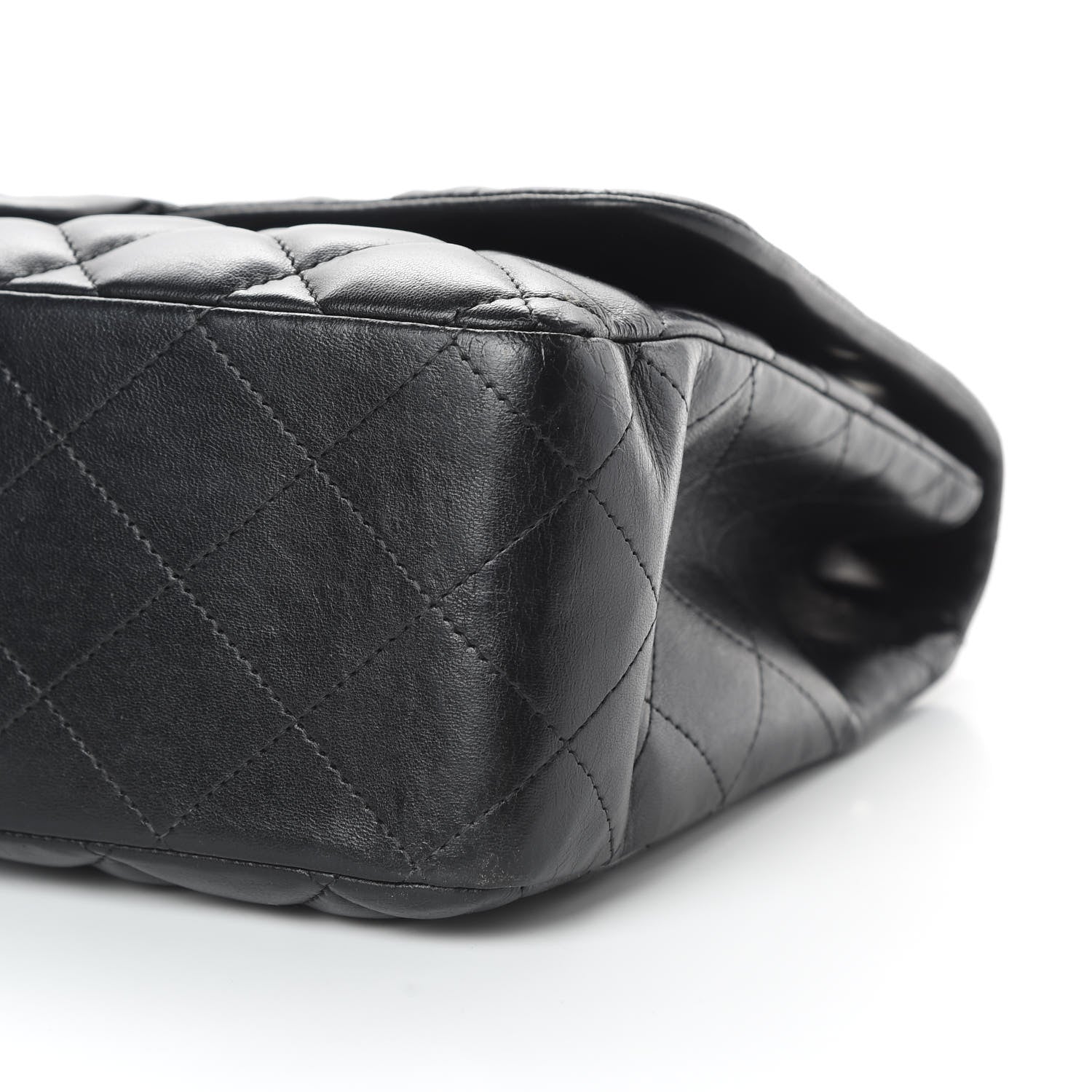 Chanel Lambskin Quilted Jumbo Single Flap Black 11 of 15