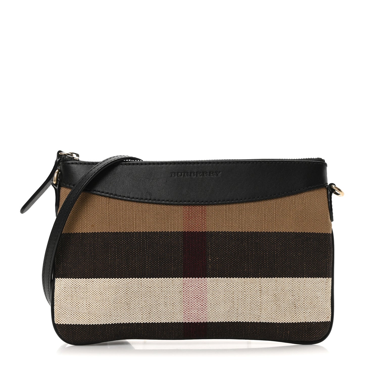 Mega Check Peyton Crossbody Clutch Bag Black