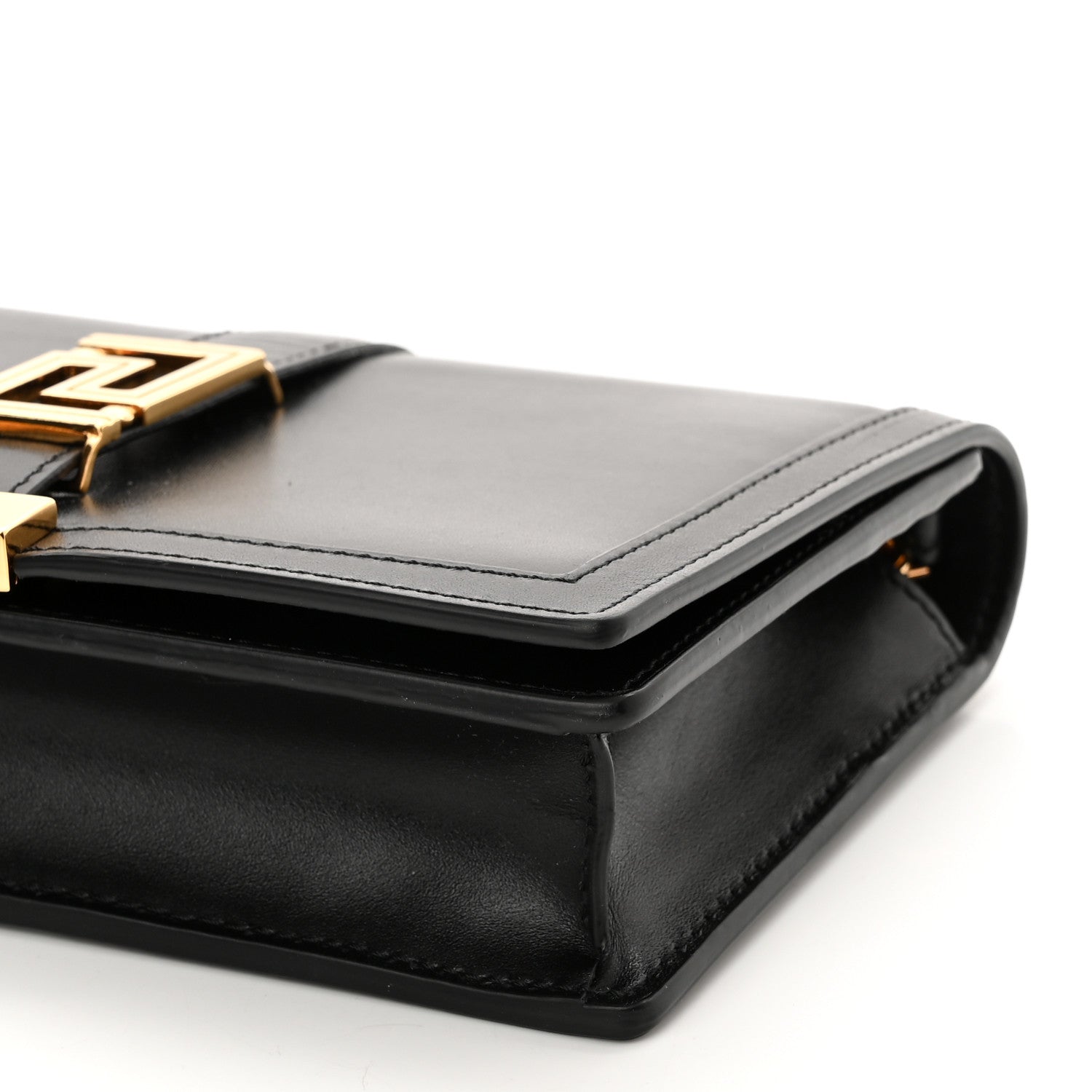 Versace Calfskin Greca Goddess Wallet On Chain Black 9 of 9