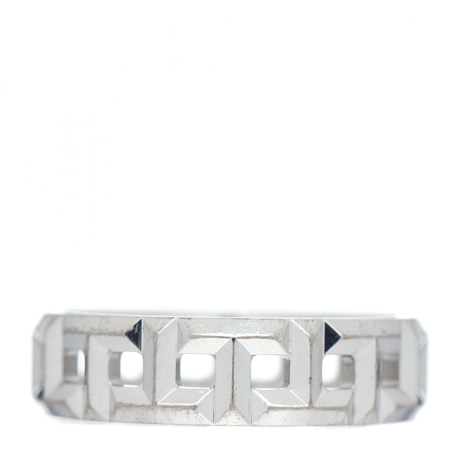 Tiffany 18K White Gold T True Wide Ring 56 7.5 1 of 5