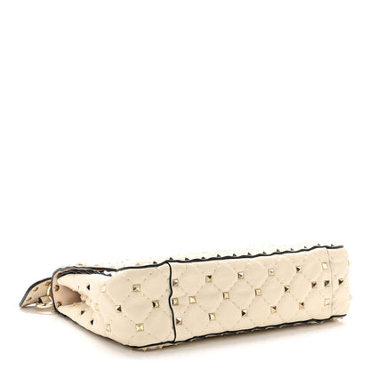 Valentino Garavani Nappa Medium Rockstud Spike Shoulder Bag Light Ivory 4 of 11