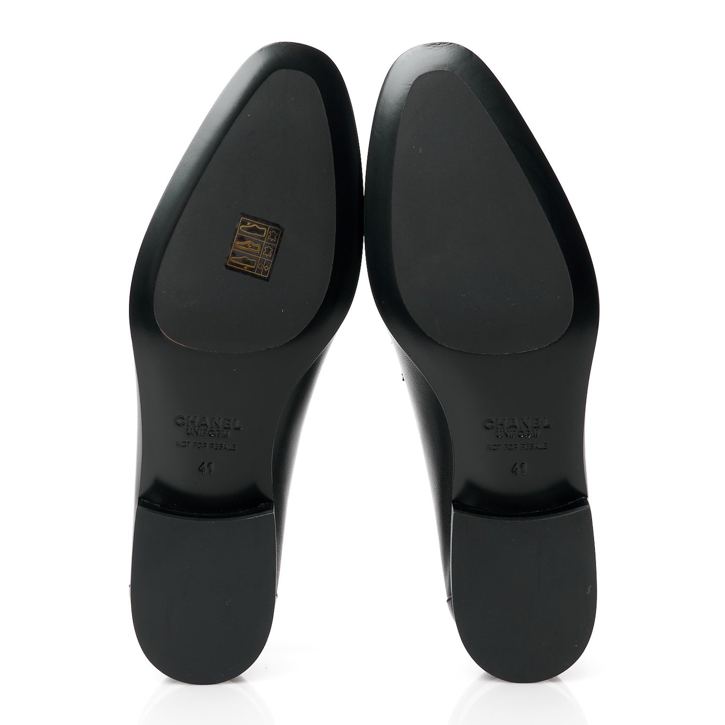 Calfskin Mens Stitched CC Loafers 41 Black