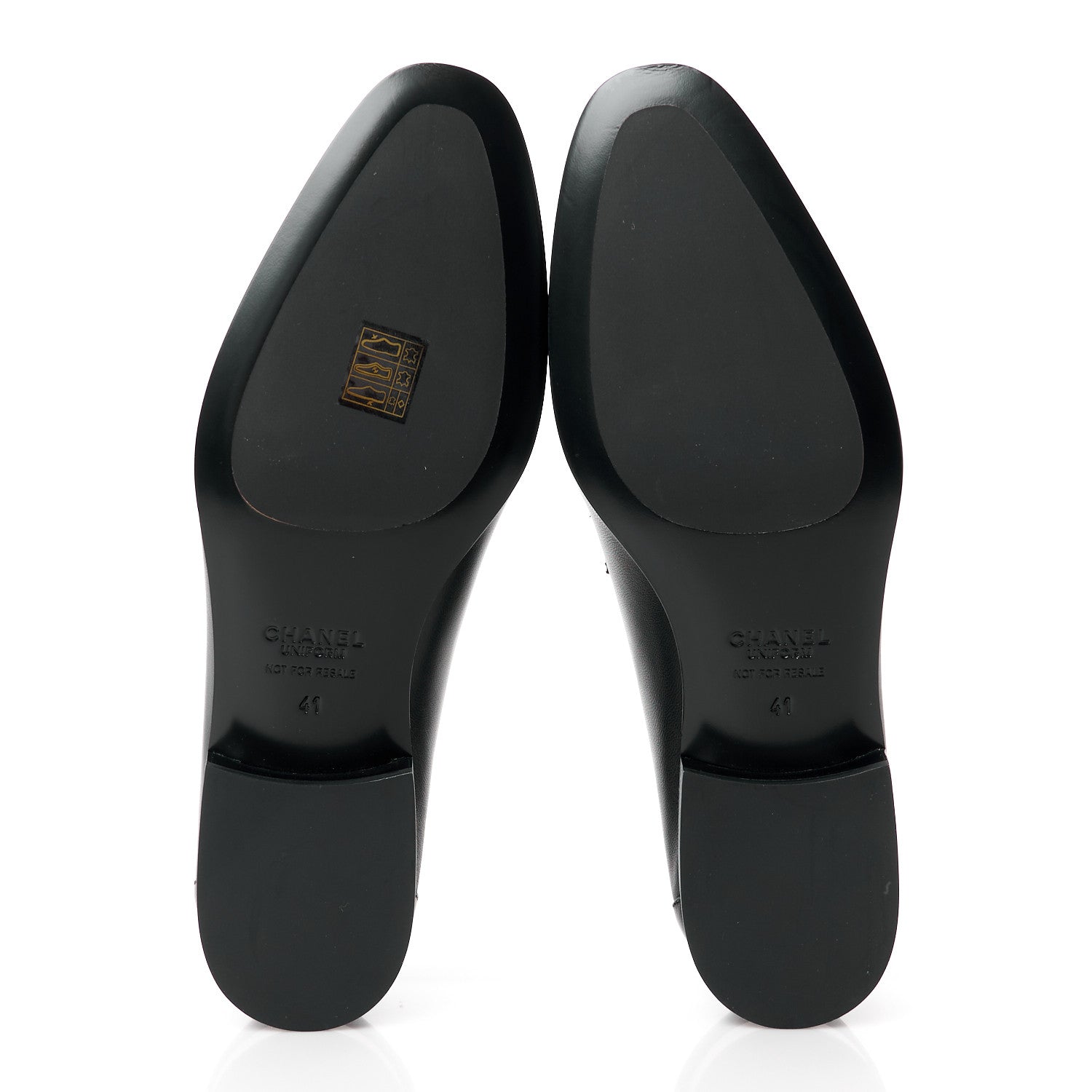 Chanel Calfskin Mens Stitched CC Loafers 41 Black 6 of 10