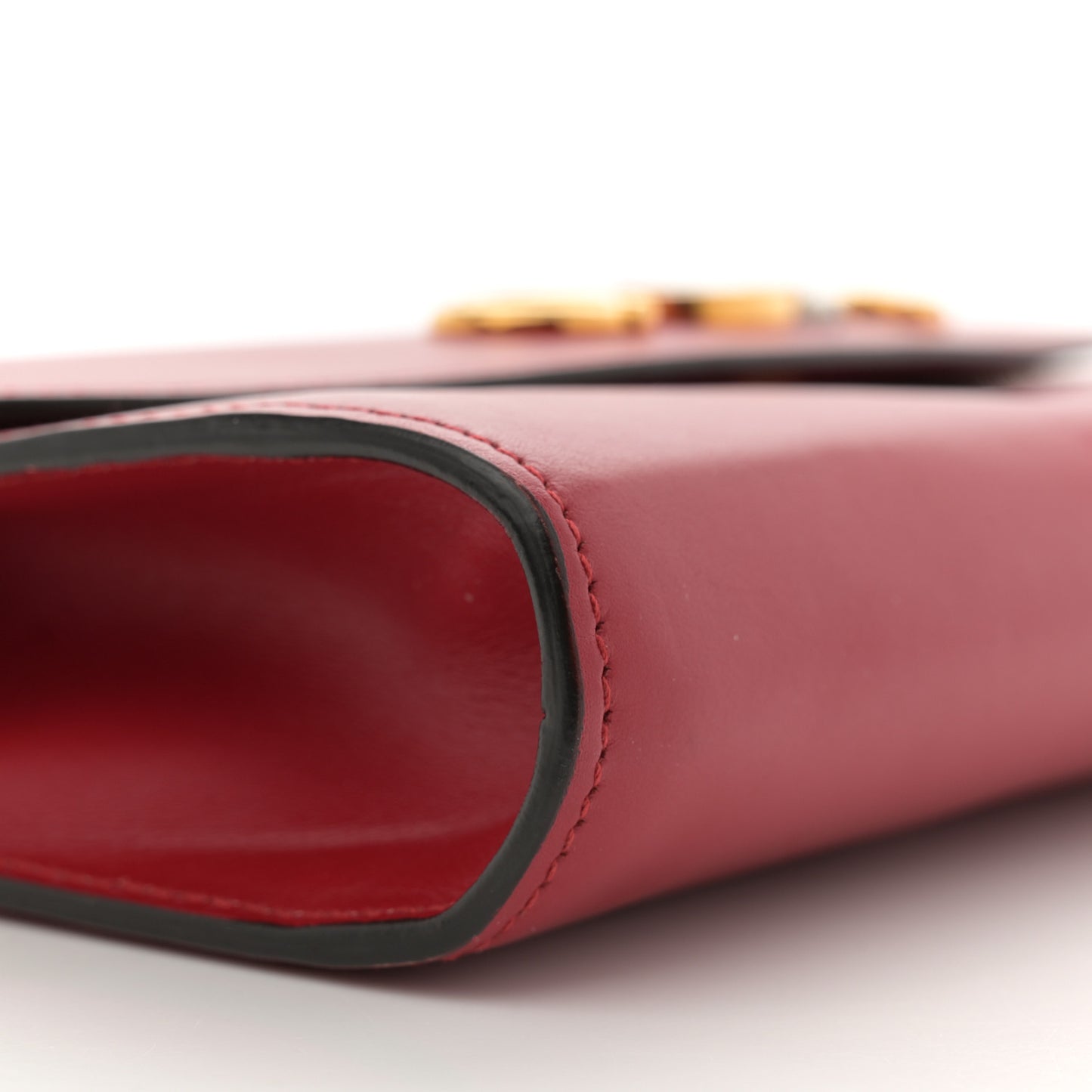 Smooth Calfskin Small Zumi Top Handle Shoulder Bag Hibiscus Red