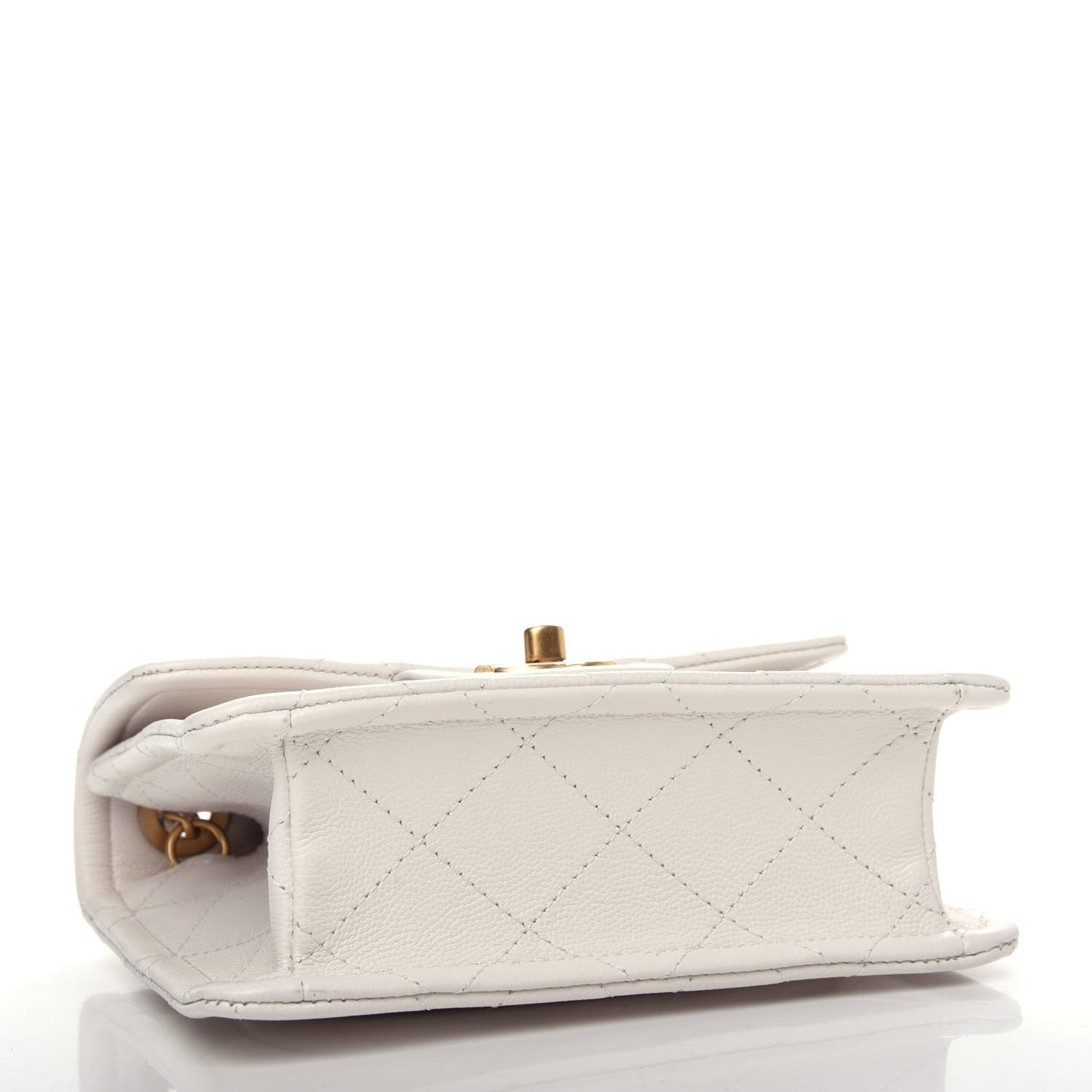 Caviar Quilted Mini Sweet Classic Flap White