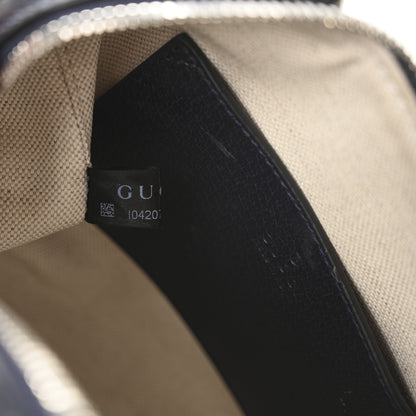 Gucci GG Supreme Monogram Textured Dollar Calfskin Web Mini Ophidia Top Handle Bag Beige Blue 7 of 10