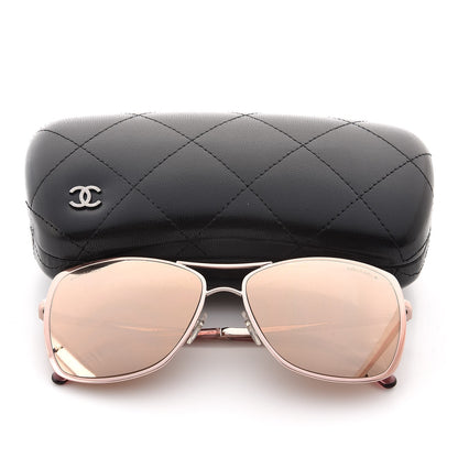 Chanel Metal Pilot Summer Sunglasses 4224 Rose Gold 9 of 9