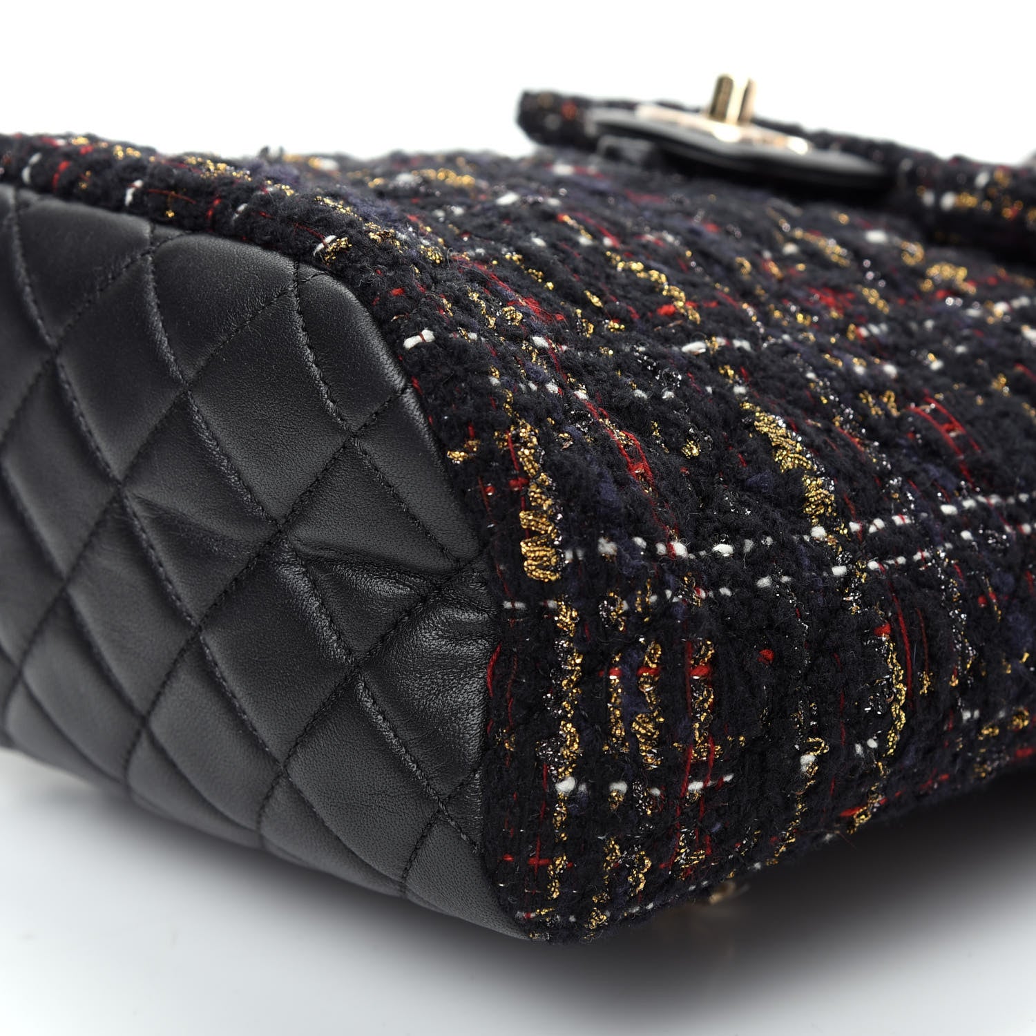 Chanel Tweed Mini Urban Spirit Backpack Black Gold 6 of 8