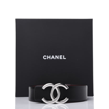 Chanel Calfskin CC Reversible Belt 80 32 Black Burgundy 7 of 7