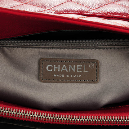 Chanel Caviar Quilted Grand Shopping Tote GST Red 6 of 7